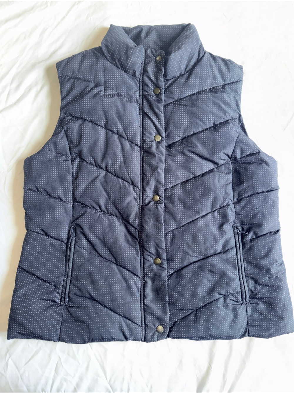 GAP Navy Blue Quilted Dot Puffer Vest Size XL